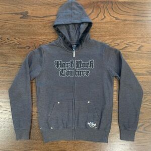Hard Rock Cafe Music Limited edition Authentic Rhinestone & Gray Hoodie Apparel